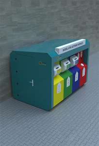 BDB BDB.13000-A 3000 LT Poubelle double à pédale pour extérieur et jardin, en métal galvanisé, type pressage pour recyclage - Product Image 4