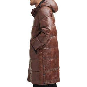 Veste matelassée à la mode pour hommes, nouveau design, bombardier à bulles imperméable avec capuche, fermeture à glissière de grande taille, vente en gros - Product Image 5