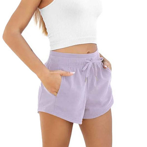 Pantalones cortos deportivos para mujer personalizados, material de algodón uso informal para correr y transpirable, incluye pantalones cortos holgados - Product Image 2