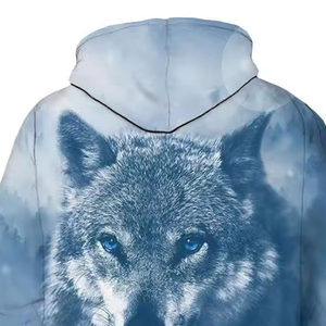 Streetwear décontracté pour homme unisexe 2024, pulls thermiques personnalisés, sweat à capuche en molleton de coton 100% uni, impression par sublimation - Product Image 5