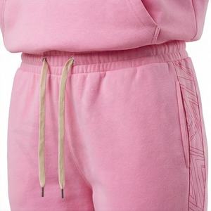 Ensemble de survêtement streetwear pour femmes professionnelles, court, 100% coton, respirant, écologique, couleurs et logos personnalisés - Product Image 5