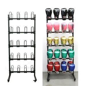Moderno Soporte de Pared Ecológico y Portátil para Exhibir Guantes de Boxeo, 5 Niveles, Construcción Metálica, para Gimnasios y Tiendas Deportivas - Product Image 4
