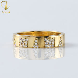 New Arrivals AMAMA Custom Solid Gold Unisex Ring With Lab-Grown <b>Diamond</b> for <b>Anniversary</b> Engagement <b>Wedding</b> or Party Event - Product Image 6