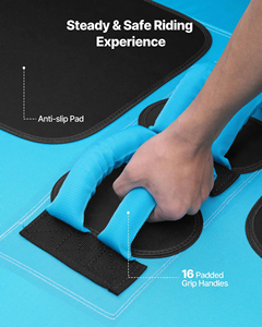 Bouée gonflable tractable pour sports nautiques, bateau pour 3 personnes, housse en nylon résistante, poignées de sécurité - Product Image 6