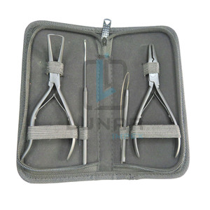 Kit de herramientas de extensión de cabello, en Color negro mate, alicates de extensión de cabello, bucle de alambre y gancho - Product Image 1