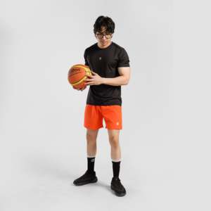 กางเกงขาสั้นรัดรูปผู้ชาย Orange HI-VIBE แห้งเร็ว ดีไซน์สั่งทำได้ ผ้าโพลีเอสเตอร์ทอ 100% ปิดเชือกผูกเอว ความยาวขาใน 5 นิ้ว ไซส์ XXS - Product Image 4