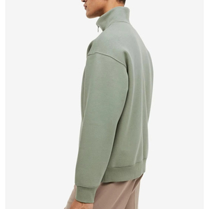 2025 nouveauté 100% coton sweats Logo personnalisé sweats à capuche imprimés meilleure vente quart Zip pull sweat pour hommes - Product Image 5