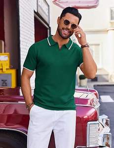 Polo rayé pour hommes tissu haut de gamme décontracté Streetwear mode polo à manches courtes prix d'usine OEM 2025 - Product Image 4