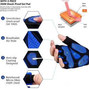 Gants de cyclisme personnalisés de haute qualité pour hommes et femmes Conception sportive antidérapante pour la salle de sport et le fitness pour unisexe. - Product Image 3