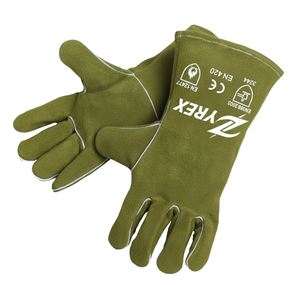 Gants de soudage en cuir de vachette fendu avec paume renforcée, résistants à la chaleur, manchette longue, gants de sécurité industriels pour soudeurs - Product Image 6