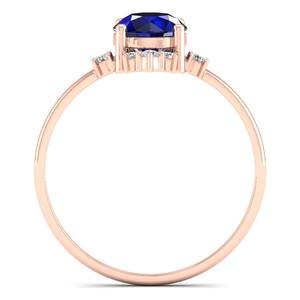 Anillos de Plata de Ley 925 con Zafiro Azul de Corte Redondo de 0.84 Ct, Diseño Más Reciente de REYES, Joyería Preciosa de Moissanita al por Mayor - Product Image 4