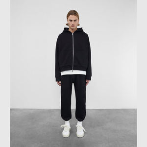 Sweat à capuche surdimensionné pour hommes, logo de broderie, 100% coton, sweat à capuche unisexe vierge, poids lourd 500gsm pour hommes, vente en gros - Product Image 5