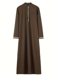 Premium Emirati Thobe Forêt De Luxe Kandura Traditionnel Arabe Porter Élégant Hommes Jubba Doux et Respirant Tenue Islamique Moderne - Product Image 4