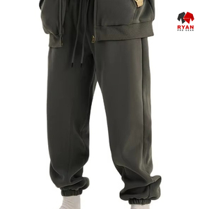 Pantalon de survêtement décontracté léger taille moyenne avec fermeture à cordon de serrage, respirant et écologique à séchage rapide pour hommes - Product Image 2