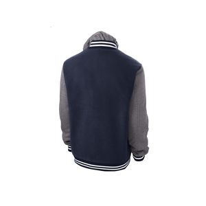 Nueva llegada de los hombres Casual Street Coat Diseños de bordado personalizables Última Varsity Chaqueta Cierre de cremallera Personalizado Precio al por mayor - Product Image 2