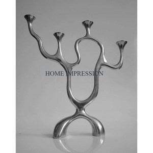 Ensemble de bougeoirs en aluminium et fer forgé modernes, peints en poudre noire, 12 tailles différentes, événements de mariage, décoration de table, décoration de la maison - Product Image 6