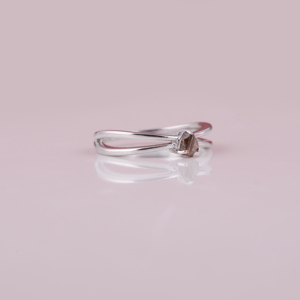 Bague de fiançailles en or massif 14 carats, diamant naturel certifié 0,5 carat, solitaire personnalisable, style tendance, sertissage clos plaqué or - Product Image 6