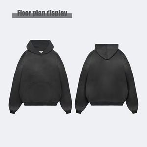 Meilleur fabricant sweats à capuche 100% coton Flecce poids lourd Boxy 500 gsm Streetwear sweat à capuche surdimensionné sweats à capuche lavés à l'acide pour homme - Product Image 6