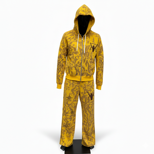 Services OEM, conception personnalisée, demande du client, prix bas, survêtement pour homme entièrement imprimé avec fermeture éclair, disponible en trois couleurs, 100% coton - Product Image 1