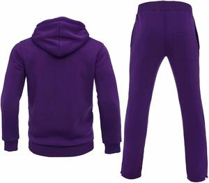 Men's Classic Solid Casual Sports Jacket Hooded Zipper Top <b>Trousers</b> 2pcs Set Winter Sports Suit Spring Autumn <b>Plus</b> Size - Product Image 2