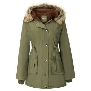 Parka pour femme, grande taille, imperméable, respirante, écologique, service OEM brut, matelassée, à capuche, hiver - Product Image 4