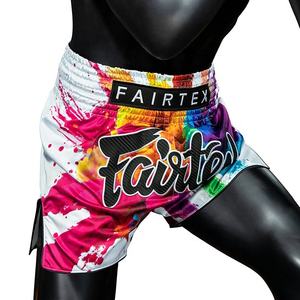Shorts de boxe Muay Thai Fairtex de qualité supérieure, personnalisés, blancs, respirants, avec bande élastique - Product Image 2