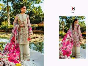 Designer Elaf Chikankari Premium Lawn coton/Chiffon Dupatta Costumes pakistanais disponibles au tarif de gros. - Product Image 5