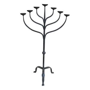 Candelabro Decorativo Antiguo de Hierro con Acabado Negro para Bodas, Fiestas, Decoración de Interiores de Sala de Estar, Candelabro de Pie - Product Image 5