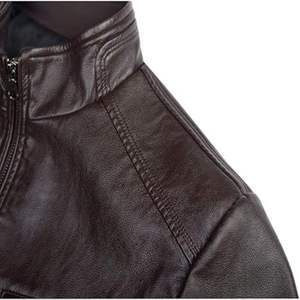 Good Quality Winter <b>Jacket</b> Outdoor Winter Warm Thick SSynthetic Leather <b>Men</b>' <b>s</b> <b>Jacket</b> <b>Men</b> Blank Racing Leather Padded Embroidery - Product Image 6