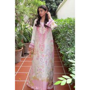 Elowen <b>Kaftan</b> Breathable <b>Plus</b>-<b>Size</b> Knee-Length Dress with Cutout and Puff Sleeves - Product Image 1