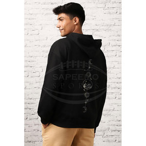 Sudadera con Capucha para Hombre, Estilo Urbano, Holgada, de Invierno, en Tela de Felpa de Poliéster/Algodón, Personalizable, para un Estilo Moderno y Comodidad Diaria - Product Image 5