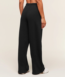 Ventes en gros de pantalons de survêtement pour femmes de haute qualité, poids lourd, 400 GSM, 100% coton, molleton brossé à l'intérieur, logo personnalisé, coupe ample, jambes larges - Product Image 6