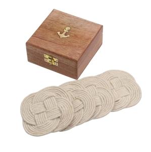 <b>Woven</b> <b>Coasters</b> exporter for Coffee Tables Wooden Drink <b>Coasters</b> for Table Protection Reusable Drink Kitchen Farmhouse - Product Image 5