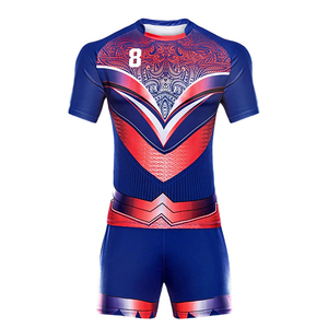 เสื้อทีมรักบี้ชายไซส์ใหญ่พิเศษ แบบซับลิเมชั่นพิมพ์ลาย แขนสั้น โพลีเอสเตอร์/สแปนเด็กซ์ ระบายอากาศได้ดี คุณภาพสูง - Product Image 1