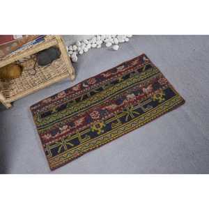 Alfombra clásica de retazos de lana rojo azul hecha a mano 9x12 rectángulo nuevo diseño Material viscosa para adolescentes sala de estar dormitorio látex - Product Image 2