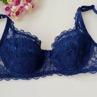 Bralette d'été en dentelle pour femmes Lingerie solide à armatures sans fil couvre-sein coupe complète grande taille soutiens-gorge réglables pour femmes