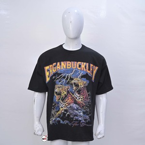 T-shirt imprimé 100% coton de haute qualité à séchage rapide, respirant, surdimensionné, épaules tombantes, t-shirts personnalisés, vente en gros - Product Image 1