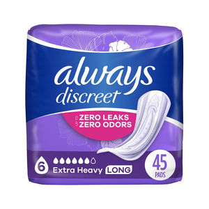 Coussinets d'incontinence toujours discrets pour femmes, forte capacité d'absorption, 48 pièces, vente en gros - Product Image 1