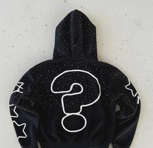 Sweat-shirts de haute qualité 2026, effet délavé, usé, reworké, nouveau style streetwear, peint, teinté, coton mélangé - Product Image 4