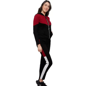 2024 automne saison jogger survêtements pour femmes couleur rouge professionnel 100% coton Polyester survêtements ensembles - Product Image 3
