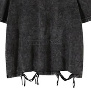 เสื้อยืดผู้ชายทรงหลวม สไตล์สตรีทแวร์ ผ้าฝ้าย 100% ระบายอากาศได้ดี เป็นมิตรกับสิ่งแวดล้อม แห้งเร็ว น้ำหนักเบา ดีไซน์ขาดๆ  ขายดี - Product Image 4