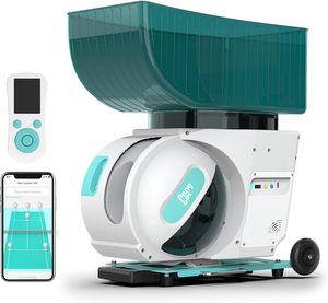 Nouvelle machine à balles de tennis, application et télécommande, exercices personnalisés, capacité de 150 balles, vitesse maximale de 80 mph, 8+ heures d'autonomie, double moteur - Product Image 1