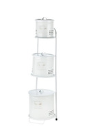 Conteneur de rangement alimentaire en tissu laqué, 3 niveaux, bac à légumes de style campagnard pour cuisine, écologique, multifonctionnel, pour la fraîcheur