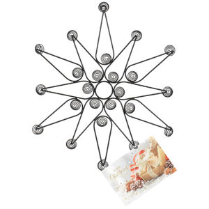 Porte-cartes en fil de fer vintage fait à la main, écologique, blanc, parfait pour Noël, la maison, les fêtes, la décoration de table - Product Image 5