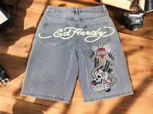 กางเกงขาสั้นผ้าเดนิมทรงหลวมสไตล์สปอร์ตสำหรับฤดูร้อน |   สตรีทแวร์สมัยใหม่ |   กางเกงฮิปฮอปขากว้าง |   กางเกงยีนส์ปักลายสำหรับผู้ชาย |   ปรับแต่งได้ตามต้องการ | - Product Image 2