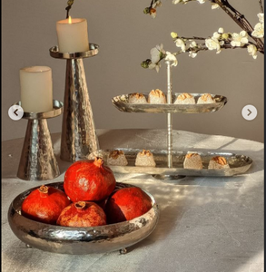 ชามช็อคโกแลตสีเงินชามสำหรับนำเสนอขนมตามเทศกาลสลัดและผลไม้ถั่วสำหรับโต๊ะอาหารหรูหราและงานแต่งงาน - Product Image 2