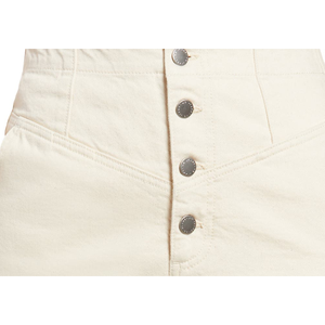 Gonna in denim beige AG Selina da donna, con bottoni, effetto distressed, stile vintage, casual ed elegante, a tubino dritto, taglia 29, per l'autunno - Product Image 2