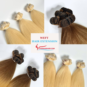 พร้อมส่ง ชุดผมมนุษย์เวียดนาม 100% ผ้าผมมนุษย์ตรงเนียนเงา 613# สีต่อผมผ้า - Product Image 4