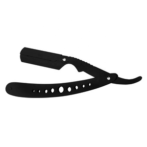 Shave <b>Edge</b> New Perfect Shave Straight Razor Black Handle Barber Shaving <b>Tool</b> for Face Bikini Underarm Hair Removal Single - Product Image 1