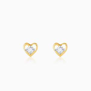 Bonitos Pendientes Corazón Diamante en Oro - Product Image 6